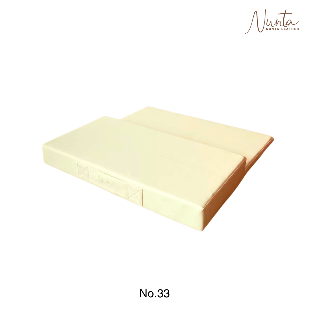 เบาะรองนั่ง พับได้ NUNTA LEATHER RISE FOLDABLE SEAT 60X60X10CM สีไข่ไก่_2